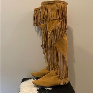 Sam Edelman western fringe over the knee boot